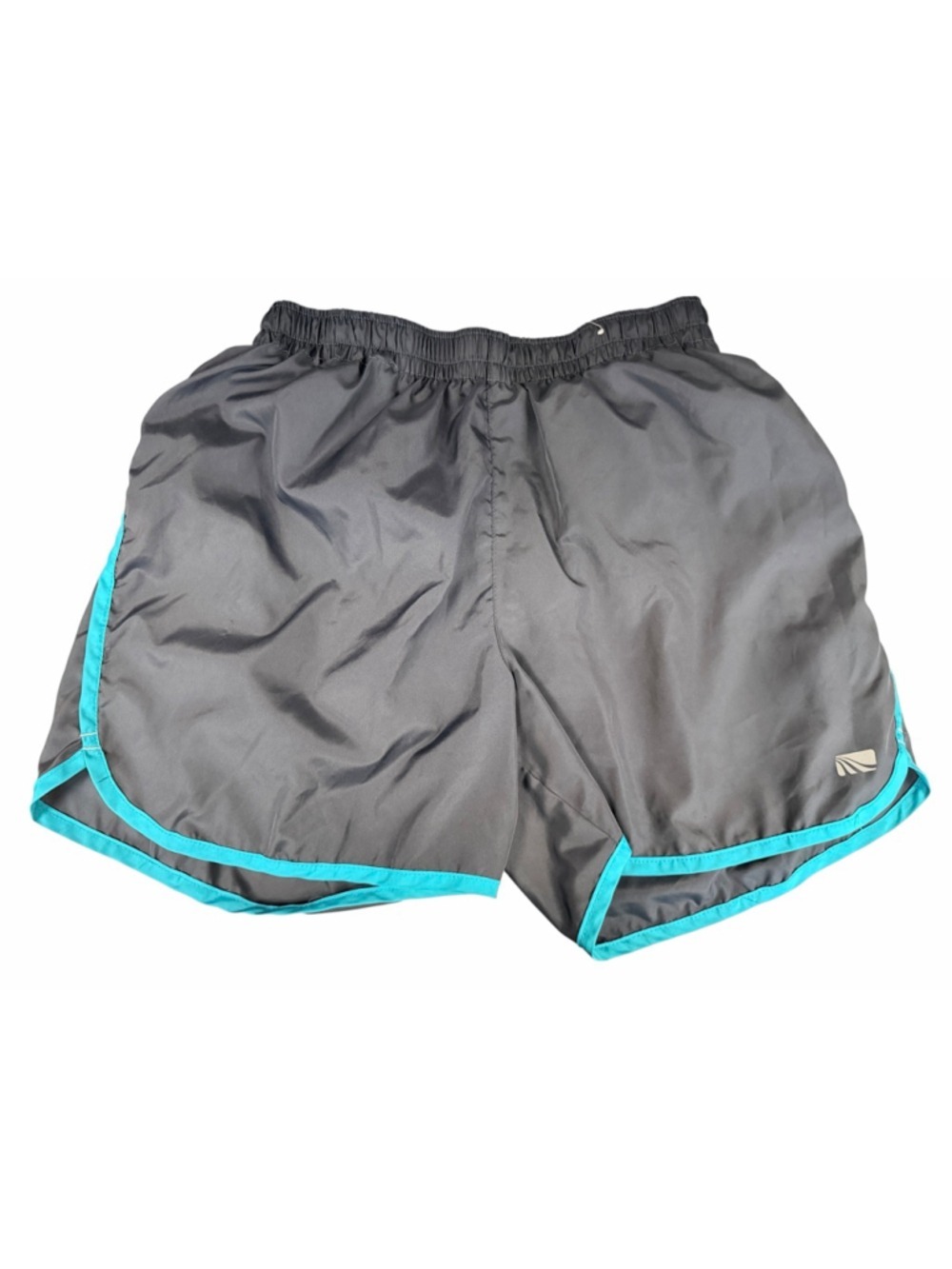 Marika Tek Gray & Turquoise Athletic Running Shorts Size Large